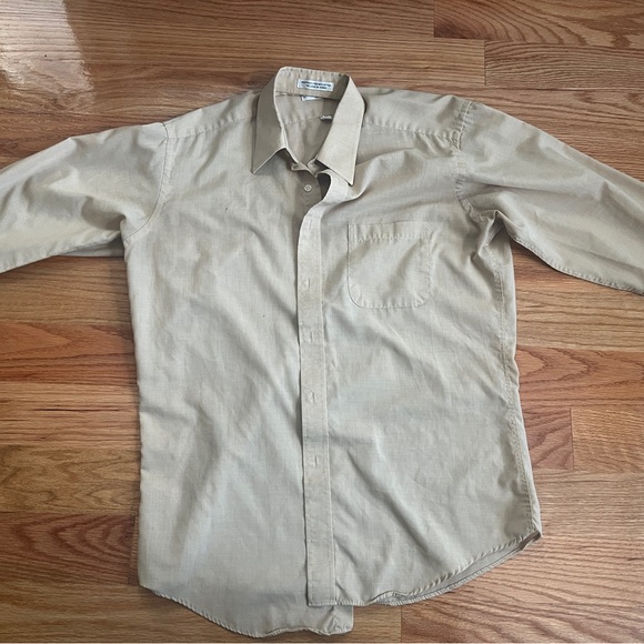 beige/tan pierre cardin button up - Picture 1 of 4
